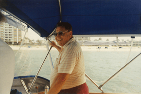Senior on Boat